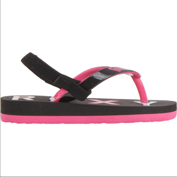 Roxy Bubbles II Toddler Flip-Flops with Back Strap - Picture 3 of 7